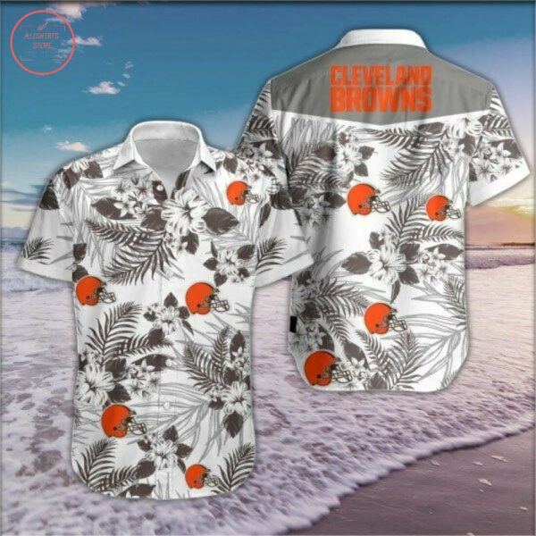 Cleveland Browns Floral S Hawaiian Shirt