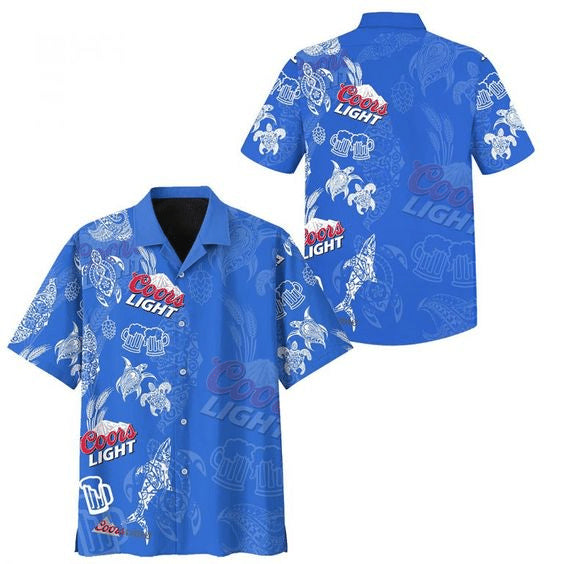 Coors Light Hawaiian Shirt Summer Beach Outfit
