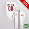 Customized Cincinnati Reds White With Red Hawaiian Shirt