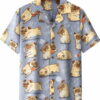 Cute Dogs I Love Pugs Hawaiian Shirt