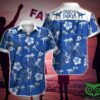 Daddysaurus Dinosaur Blue And White Flowers Hawaiian Shirt