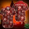 Firefighter Where My Hose At Floral Red Hawaiian Shirt