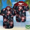 Ford Mustang Floral Dark Red And Dark Blue Hawaiian Shirt