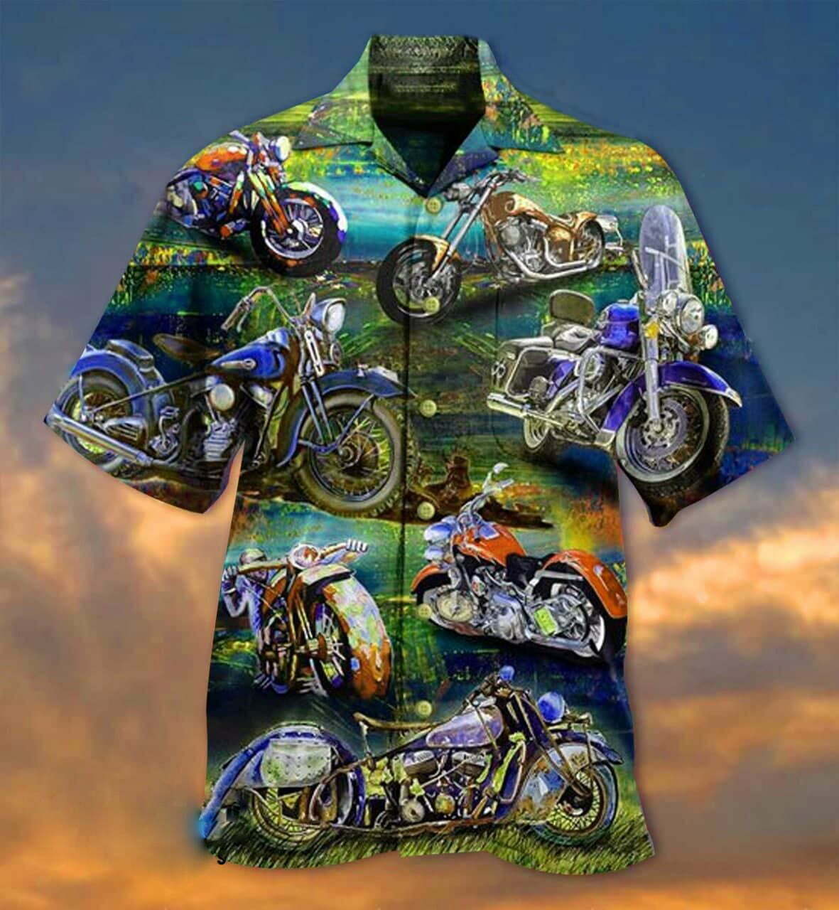 Freedom Is A Full Tank Motorcycle Hawaiian Shirt