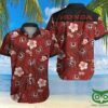 Honda Motor Dark Red Floral Tropical Hawaiian Shirt