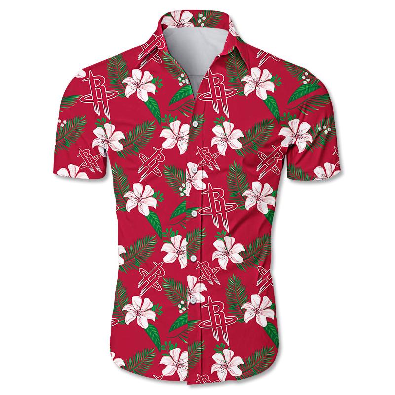 Houston Rockets Floral Small Flowers Hawaiian Shirt