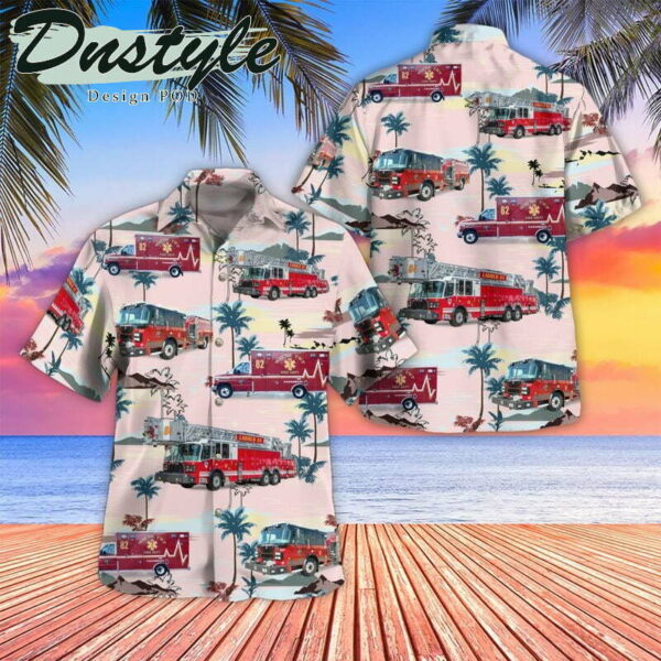 Indianapolis Indiana Wayne Township Fire Department Hawaiian Shirt