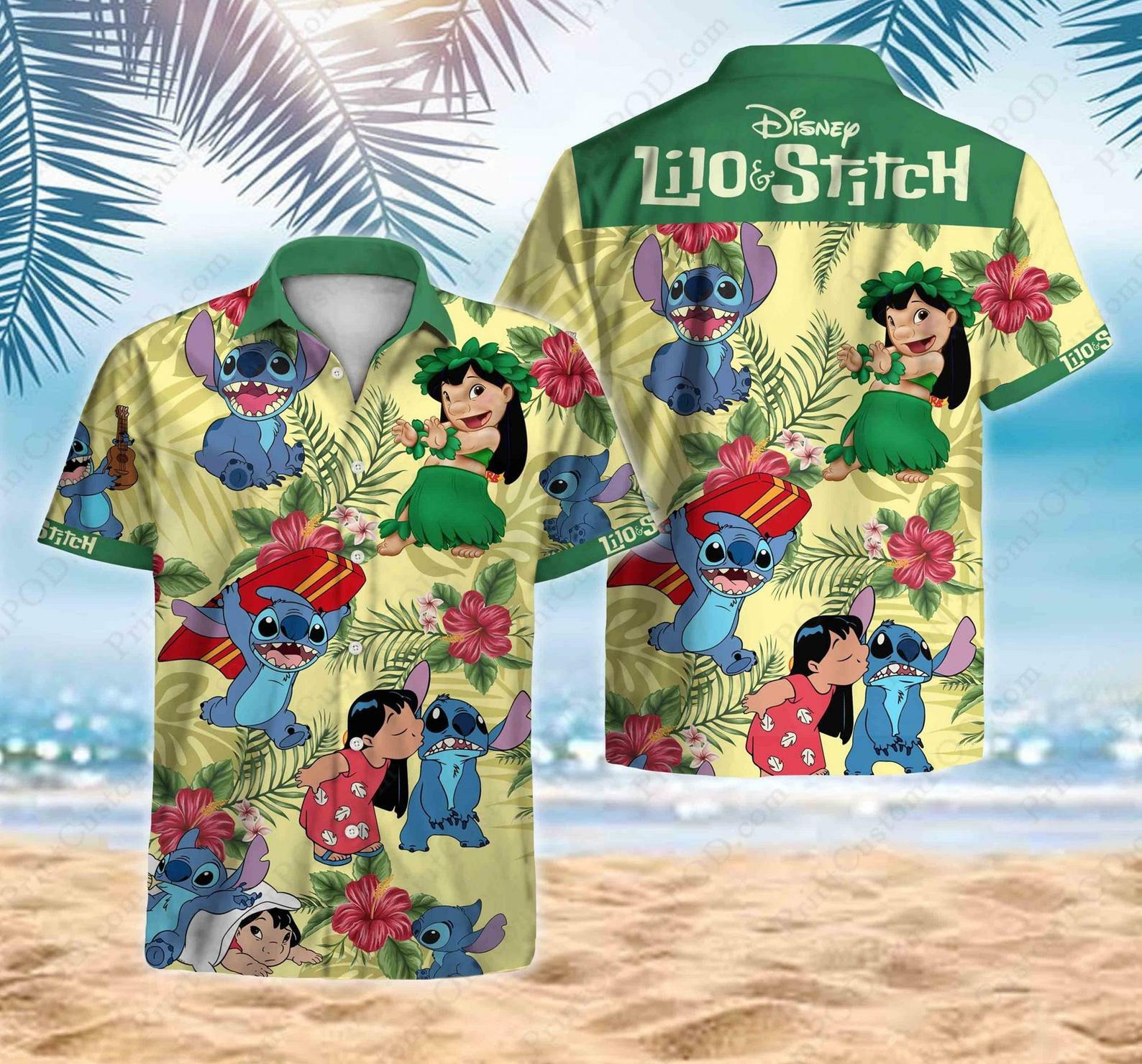 Lilo & Stitch For Men Stitch Style S Hawaiian Shirt