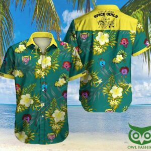 Little Miss Spice Girls Yellow And Turquoise Hawaiian Shirt