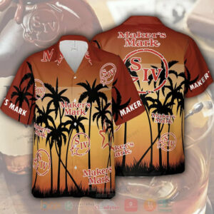 Maker'S Mark Whiskey Hawaiian Shirt