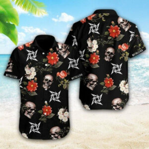 Metallica Hawaiian Shirt Beach Outfit Summer