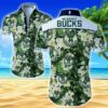 Milwaukee Bucks Button Up Hawaiian Shirt