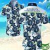 Minnesota Timberwolves Floral Dark Blue Hawaiian Shirt