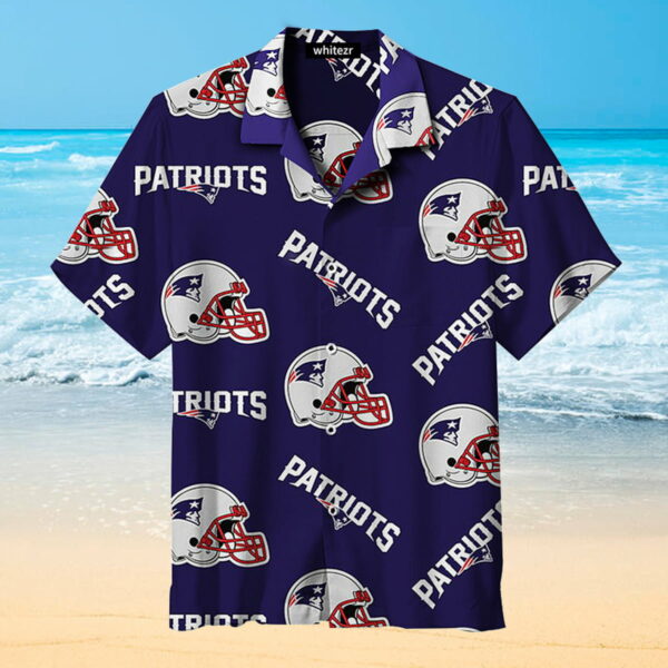 New England Patriots Helmet Hawaiian Shirt
