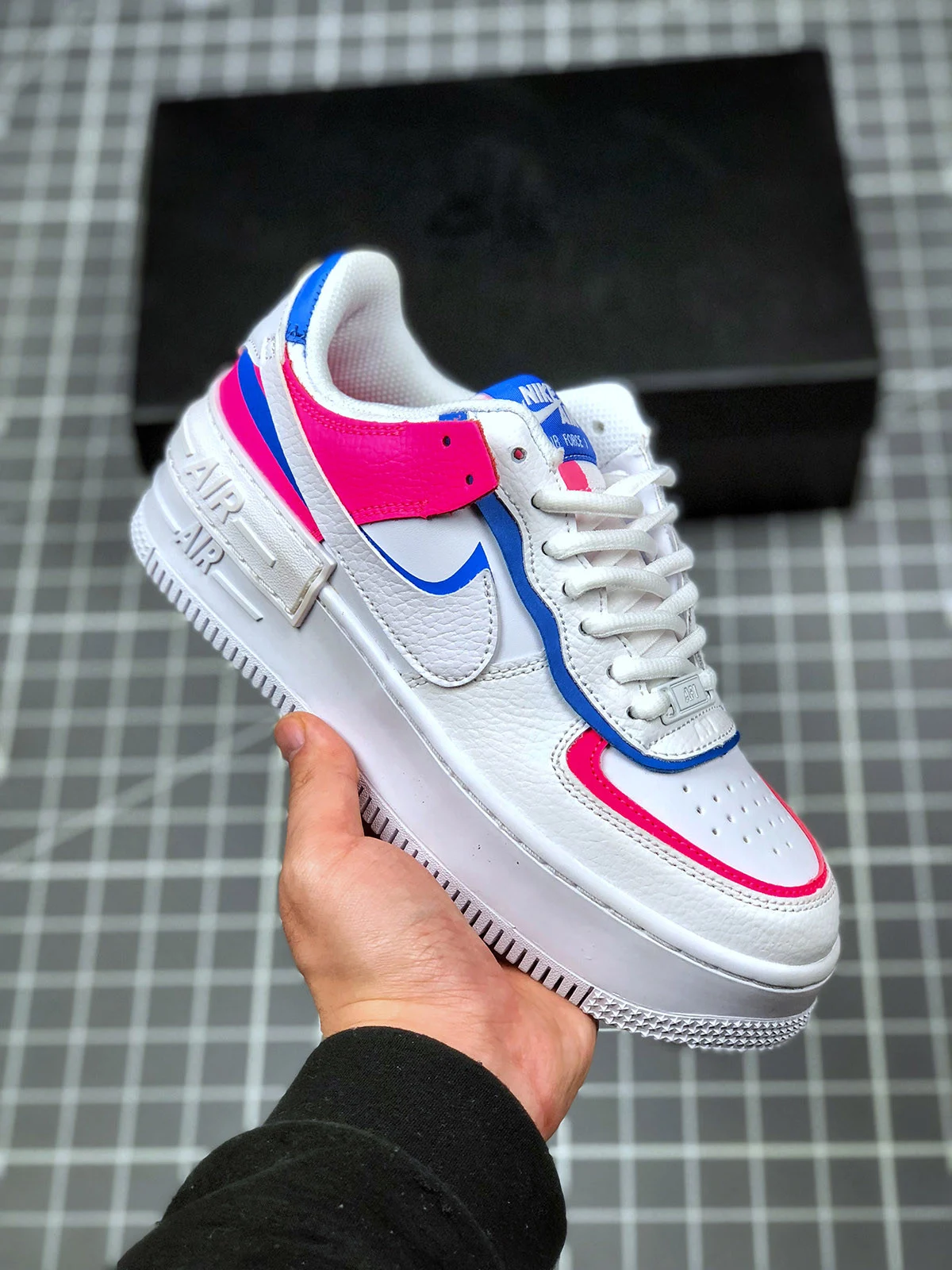 Nike Air Force 1 Shadow Pink Blue White CU3012-111 For Sale