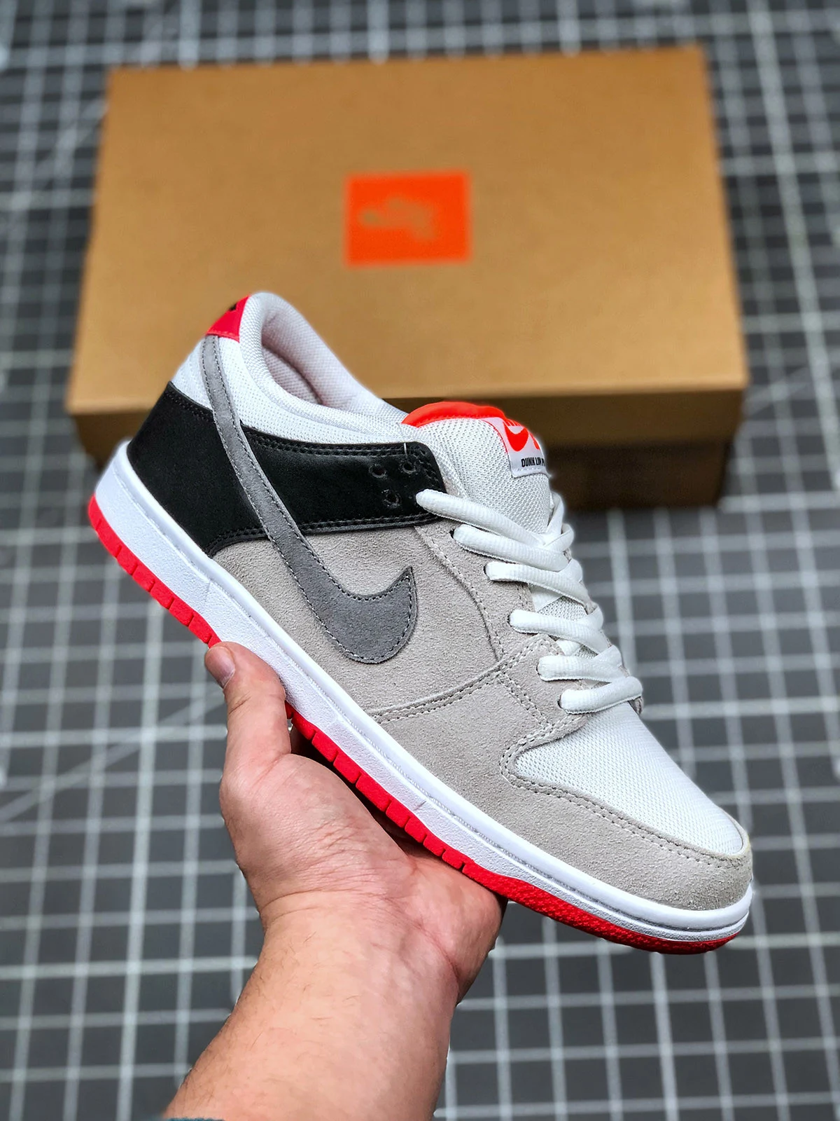 Nike SB Dunk Low Infrared Grey Black CD2563-004 For Sale