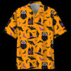 Owl Pattern Orange Hawaiian Shirt
