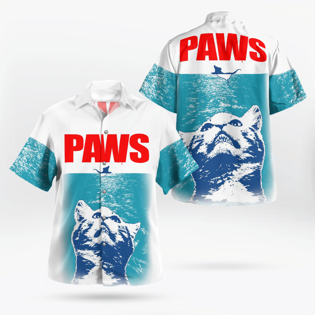 Paws Cat Hawaiian Shirt Beach Outfit Summer