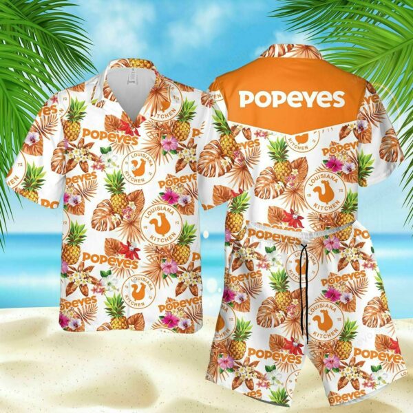 Popeyes Pineapple Flower And Hawaiian Shirt