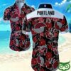 Portland Trail Blazers Floral Red And Black Hawaiian Shirt
