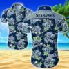 Seattle Seahawks Button Up Hawaiian Shirt