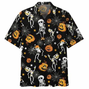 Skeleton Dancing Hawaiian Shirt Outfit Beach Summer