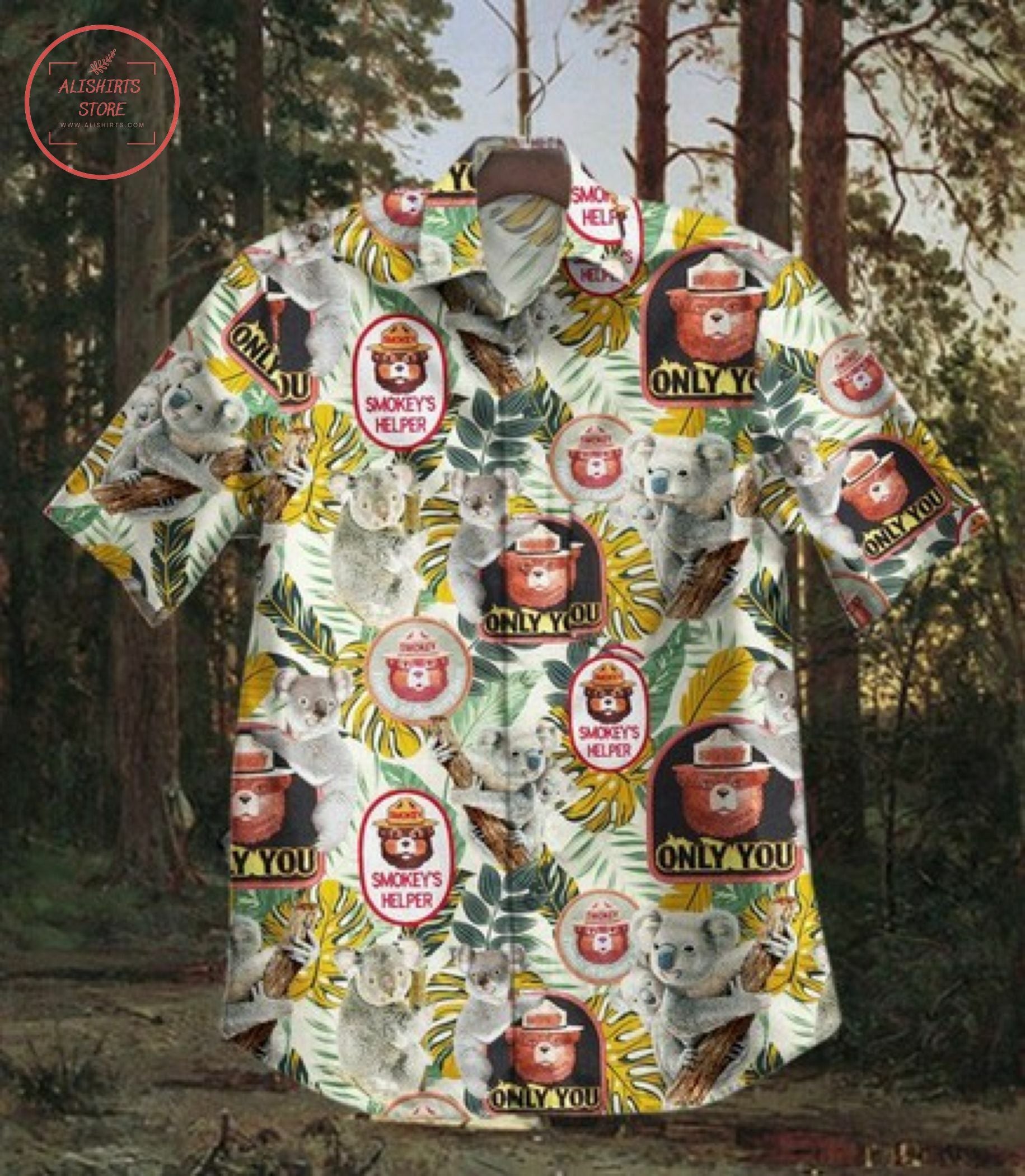 Smokeybear And Koala Nmn Ad Hawaiian Shirt