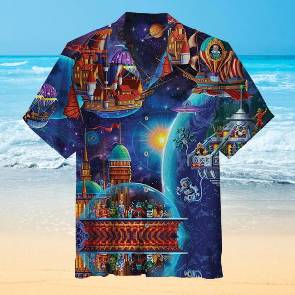 Space Exploration Hawaiian Shirt Beach Outfit Summer