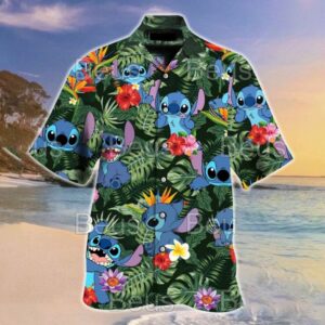 Stitch Cartoon Lilo And Stitch Hot And Hawaiian Shirt