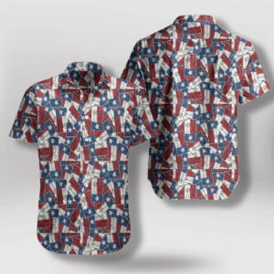 Texas Flag Pattern Hawaiian Shirt