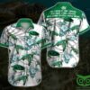 Turtles Lovers Floral Green And White Hawaiian Shirt