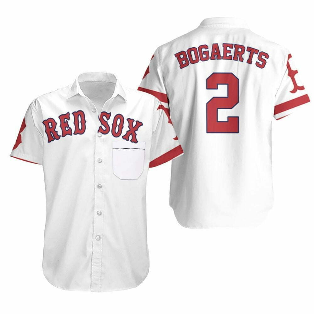 Xander Bogaerts Boston Red Sox Majestic Jersey Hawaiian Shirt