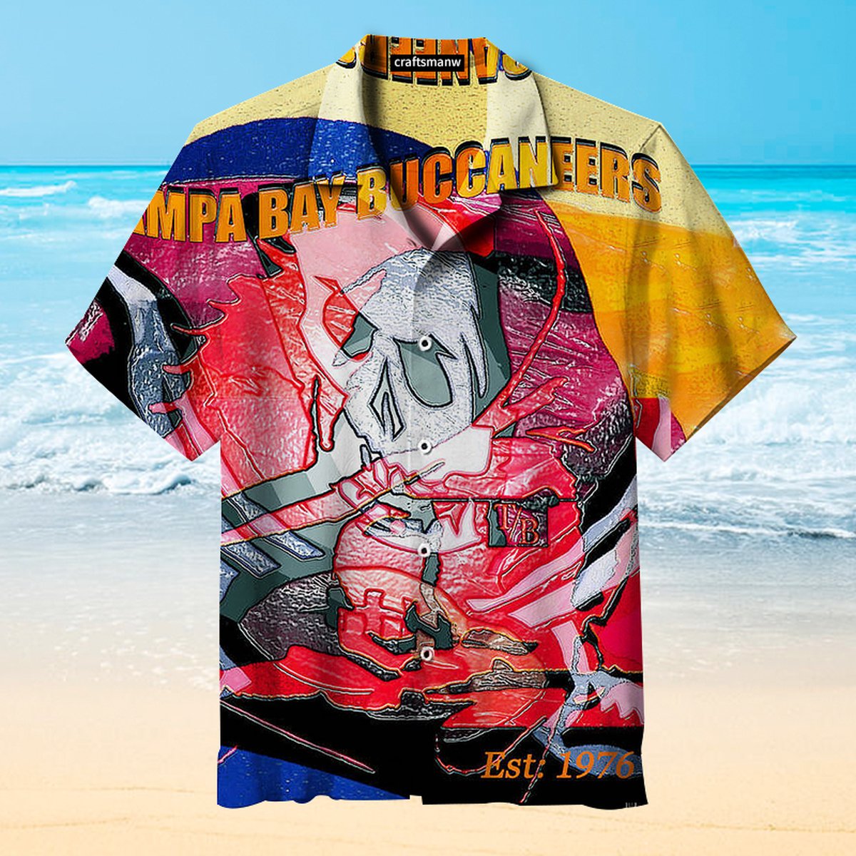 1976 Colorful Tampa Bay Buccaneers Hawaiian Shirt