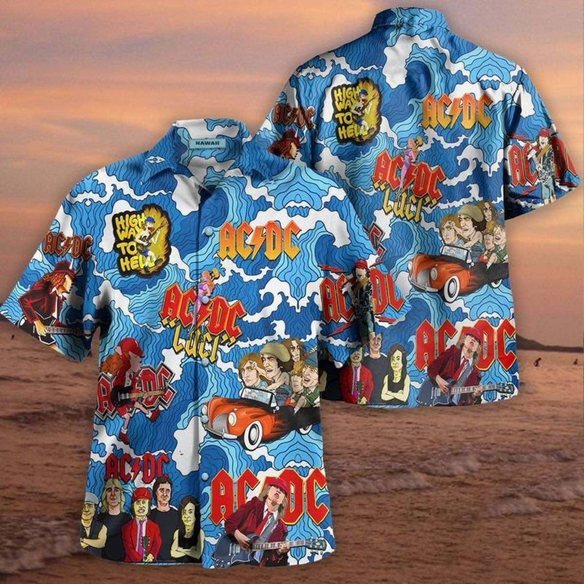 Acdc Highway To Hell Hawaiian Shirt