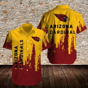 Arizona Cardinals Yellow And Red Hawaiian Shirt