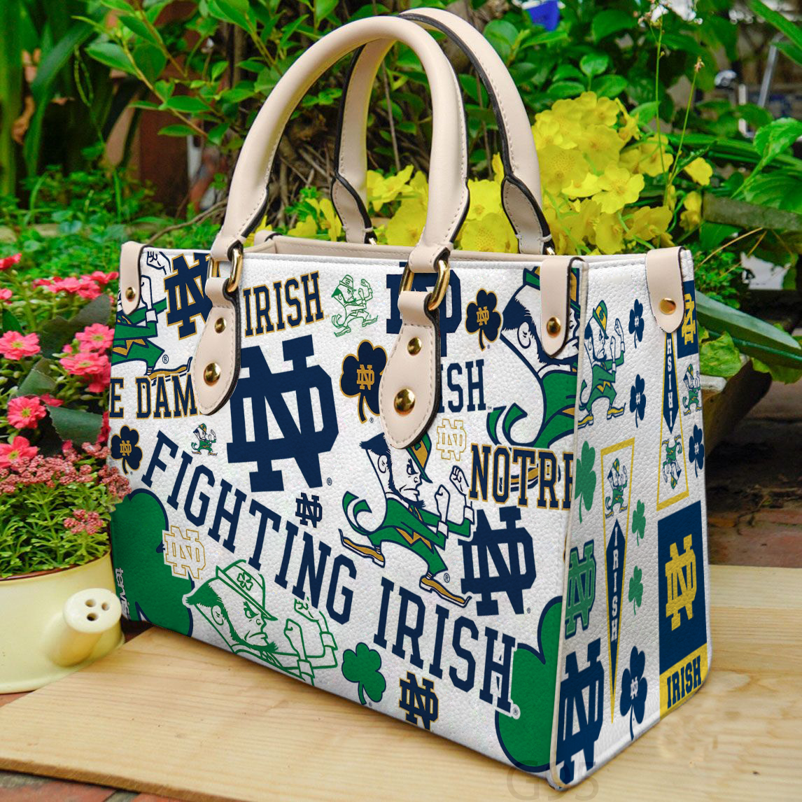 Notre Dame Fighting Irish Women Leather Hand Bag