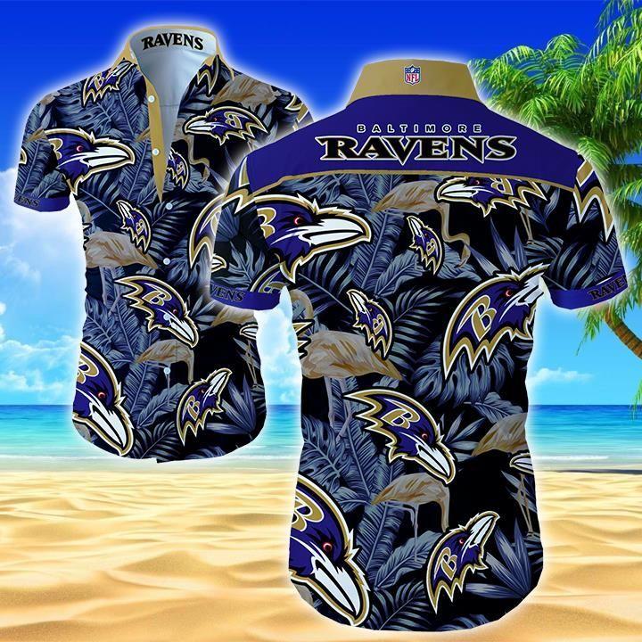 Baltimore Ravens Hawaiian Shirt Summer Beach Outfit