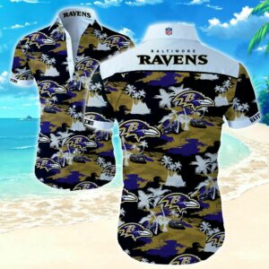 Baltimore Ravens With Car Hawaiian Shirt