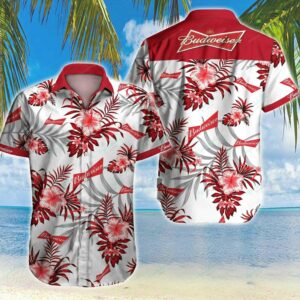 Budweiser Beer Hawaiian Shirt Outfit Beach Summer