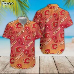 Calgary Flames Hawaiian Shirt Outfit Summer Beach