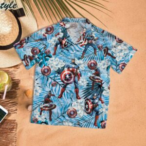 Captain America Surfing Hawaiian Shirt