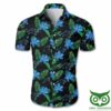 Carolina Panthers Black And Purple Blue Flowers Hawaiian Shirt