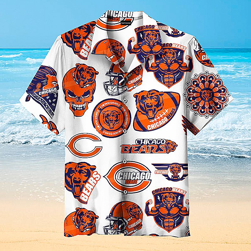 Chicago Bears Rugby Hawaiian Shirt