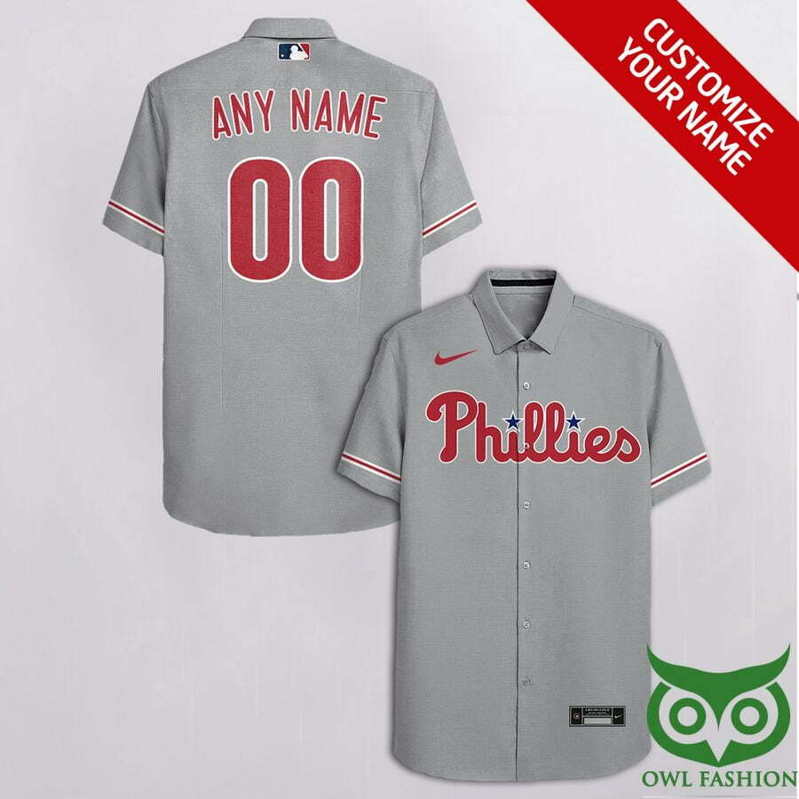 Philadelphia Phillies Gray Hawaiian Shirt