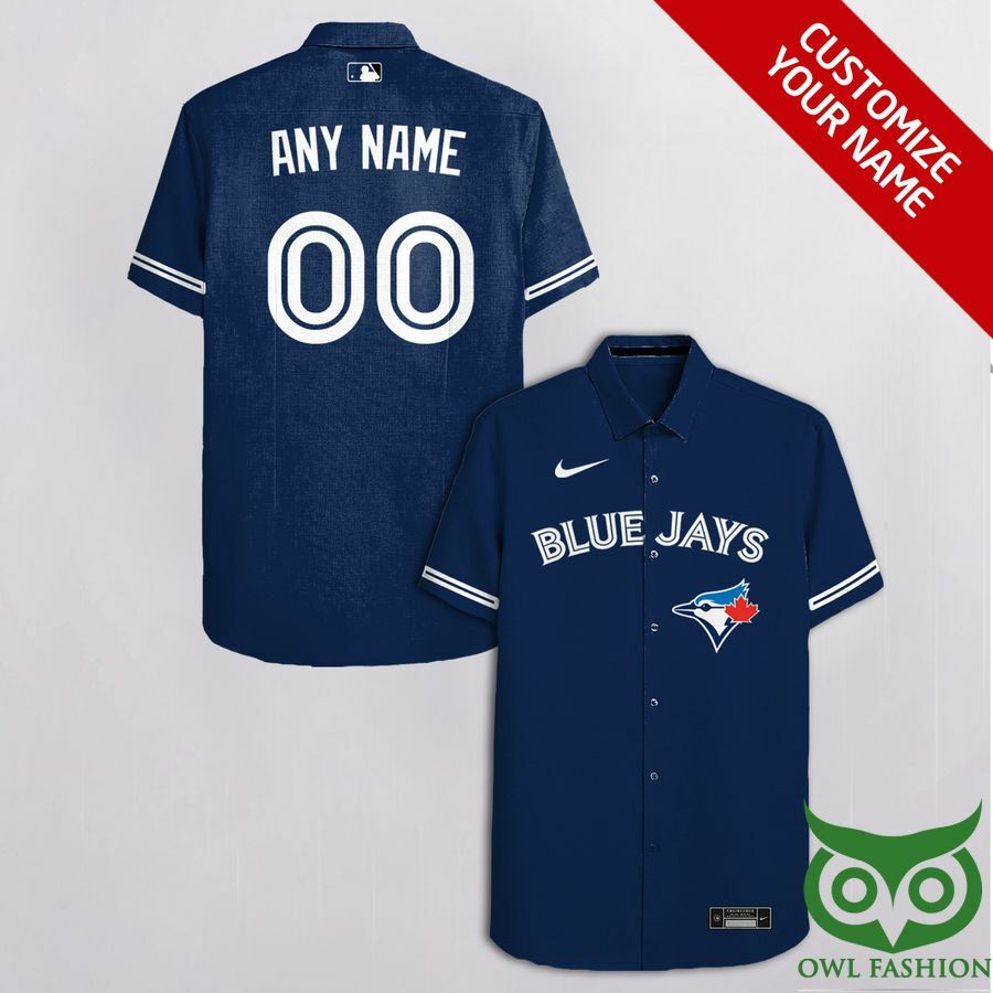 Toronto Blue Jays Dark Blue Hawaiian Shirt