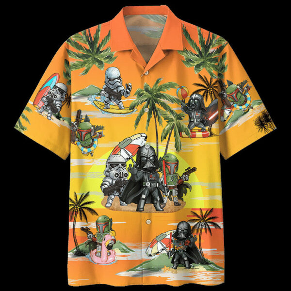 Darth Vader Boba Fett Stormtrooper Hawaiian Shirt