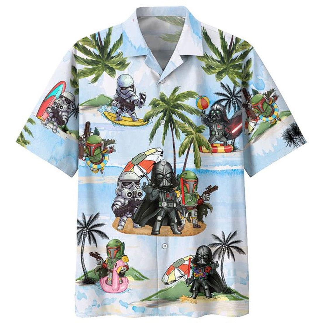 Darth Vader Boba Fett Stormtrooper Hawaiian Shirt