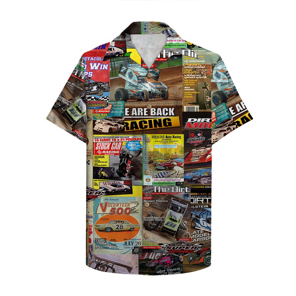 Dirt Track Racing Magazine Hawaiian Shirt