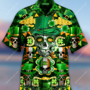 Feeling Lucky Skull Saint Patricks Day Hawaiian Shirt