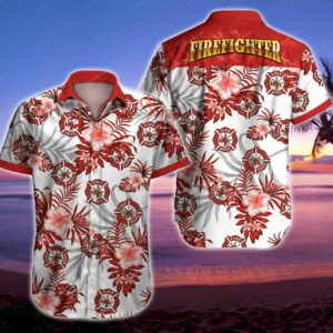 Firefighter Hawaiian Shirt Summer Beach Outfit